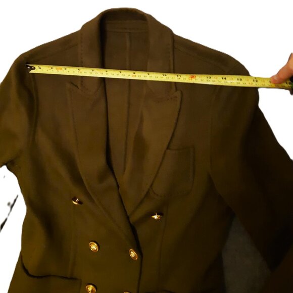 Gorgeous Womens Wool Jacket - Military Style - Double breased - Size M / Petite - Picture 4 of 13